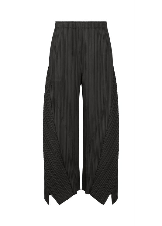 A product shot of the PLEATS PLEASE ISSEY MIYAKE FOLD pants in black.