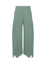 A product shot of the PLEATS PLEASE ISSEY MIYAKE FOLD pants in baby blue.