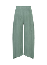 A detail shot of the PLEATS PLEASE ISSEY MIYAKE FOLD pants.