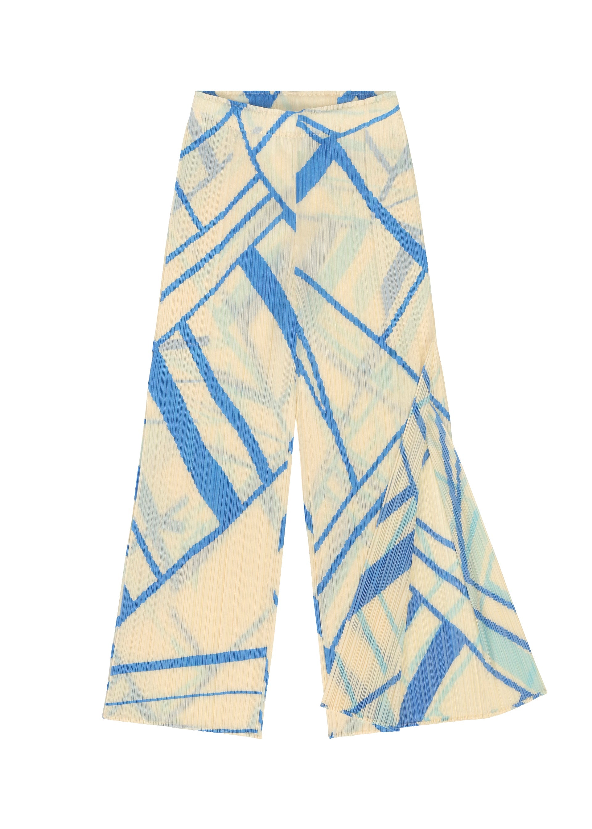A detail shot of the PLEATS PLEASE ISSEY MIYAKE FOLD LINE pants.