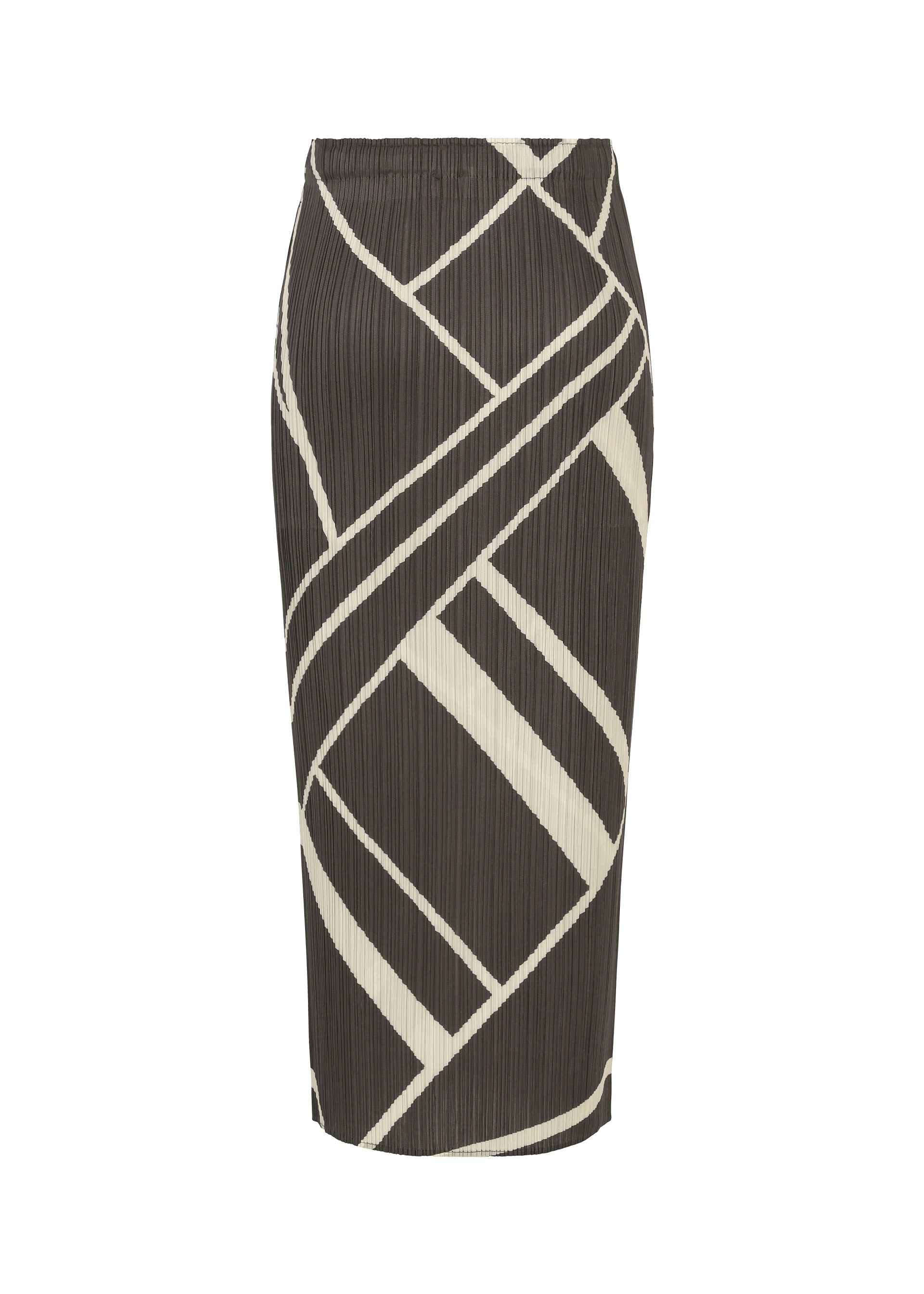 A detail shot of the PLEATS PLEASE ISSEY MIYAKE FOLD LINE skirt.