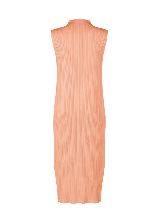 A detail shot of the PLEATS PLEASE ISSEY MIYAKE MONTHLY COLORS : JULY dress.