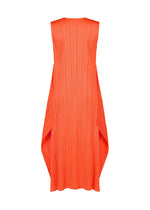 A detail shot of the PLEATS PLEASE ISSEY MIYAKE MONTHLY COLORS : SEPTEMBER dress.