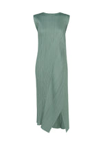 A product shot of the PLEATS PLEASE ISSEY MIYAKE FOLD dress in baby blue.