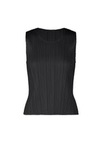 A product shot of the PLEATS PLEASE ISSEY MIYAKE MONTHLY COLORS : JULY shirt in black.