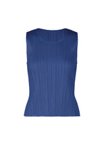 A product shot of the PLEATS PLEASE ISSEY MIYAKE MONTHLY COLORS : JULY shirt in blue.