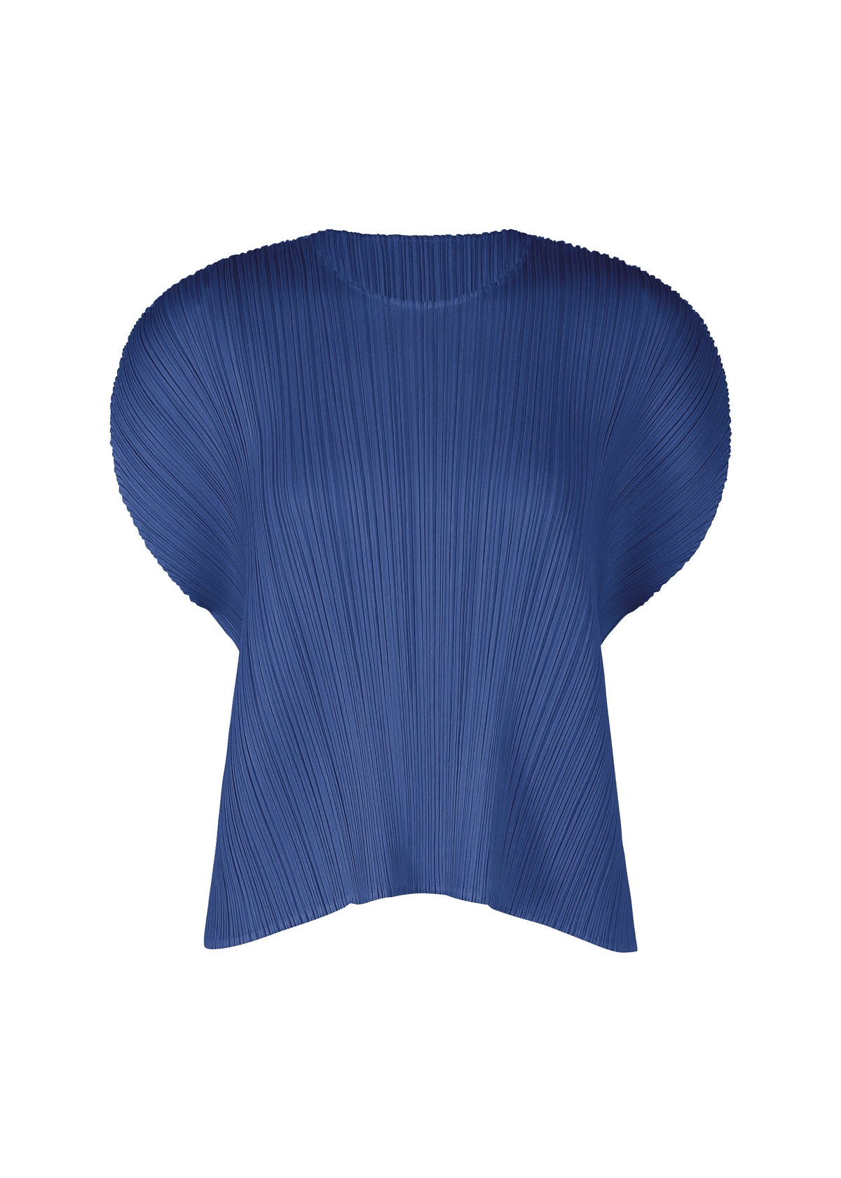 A product shot of the PLEATS PLEASE ISSEY MIYAKE MONTHLY COLORS : JULY shirt in blue.