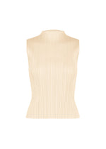 A product shot of the PLEATS PLEASE ISSEY MIYAKE MONTHLY COLORS : AUGUST shirt in off white.
