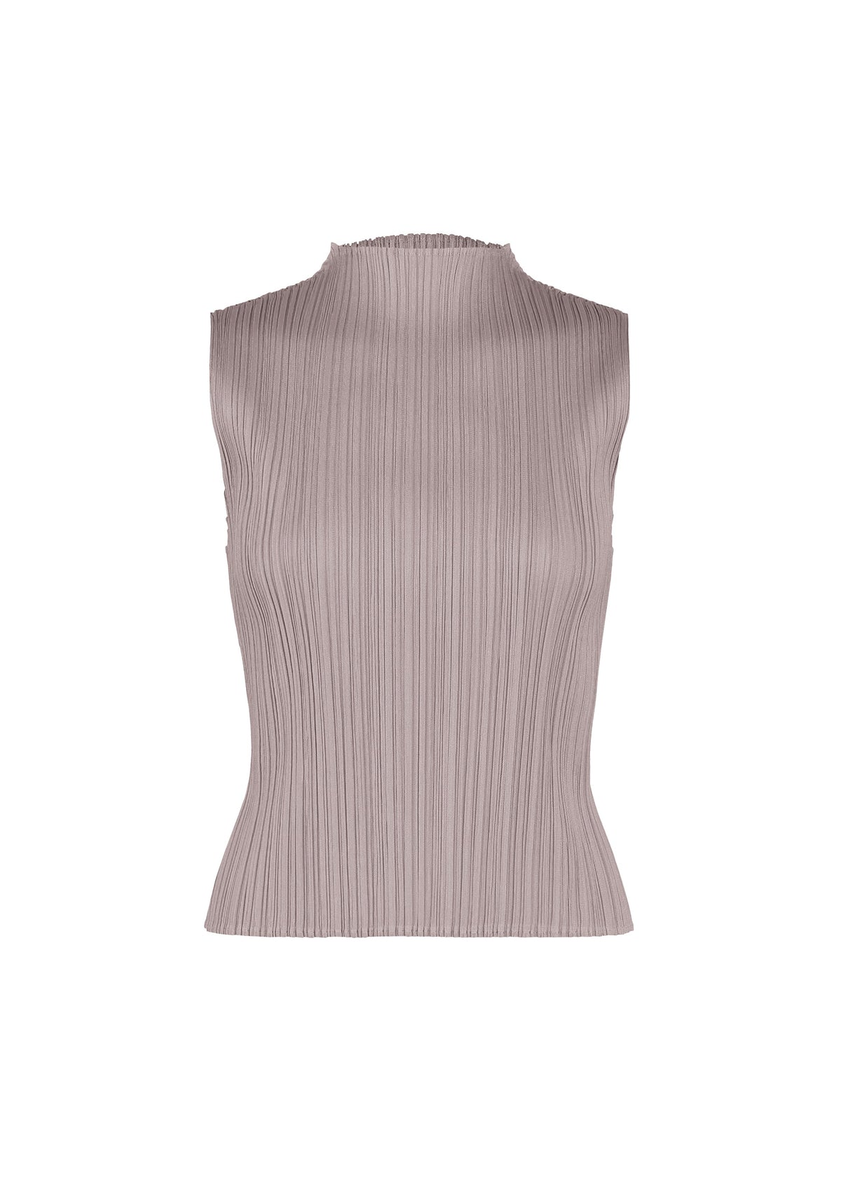 A product shot of the PLEATS PLEASE ISSEY MIYAKE MONTHLY COLORS : AUGUST shirt in grayish purple.