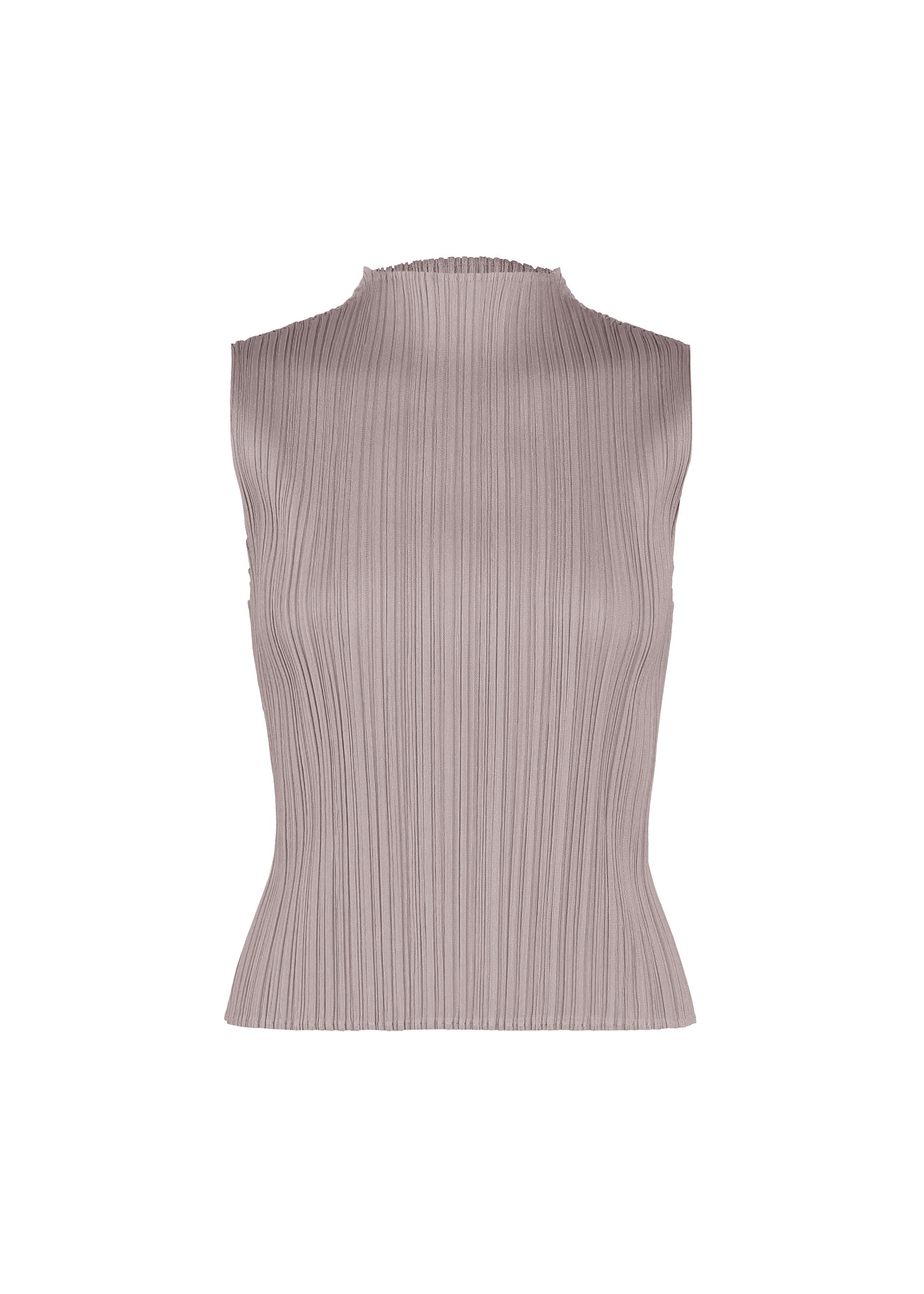 A product shot of the PLEATS PLEASE ISSEY MIYAKE MONTHLY COLORS : AUGUST shirt in grayish purple.