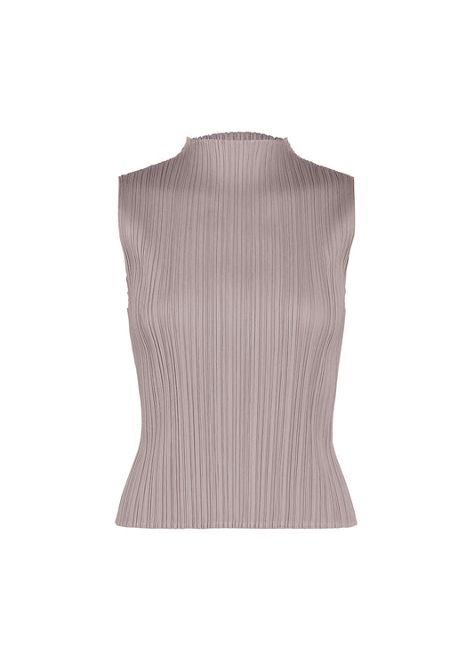 A product shot of the PLEATS PLEASE ISSEY MIYAKE MONTHLY COLORS : AUGUST shirt in grayish purple.