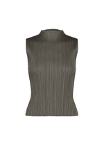 A product shot of the PLEATS PLEASE ISSEY MIYAKE MONTHLY COLORS : AUGUST shirt in charcoal.