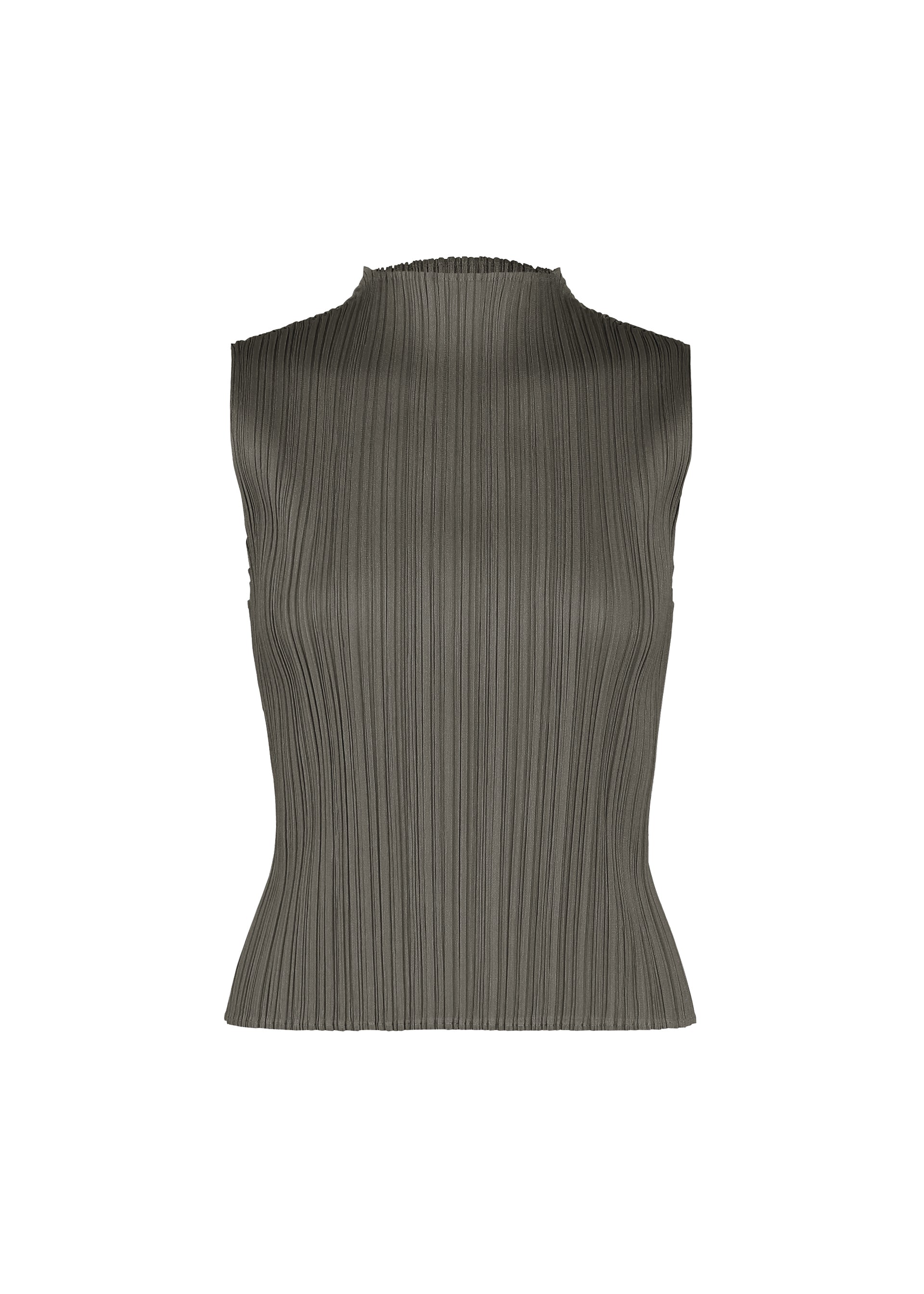 A product shot of the PLEATS PLEASE ISSEY MIYAKE MONTHLY COLORS : AUGUST shirt in charcoal.