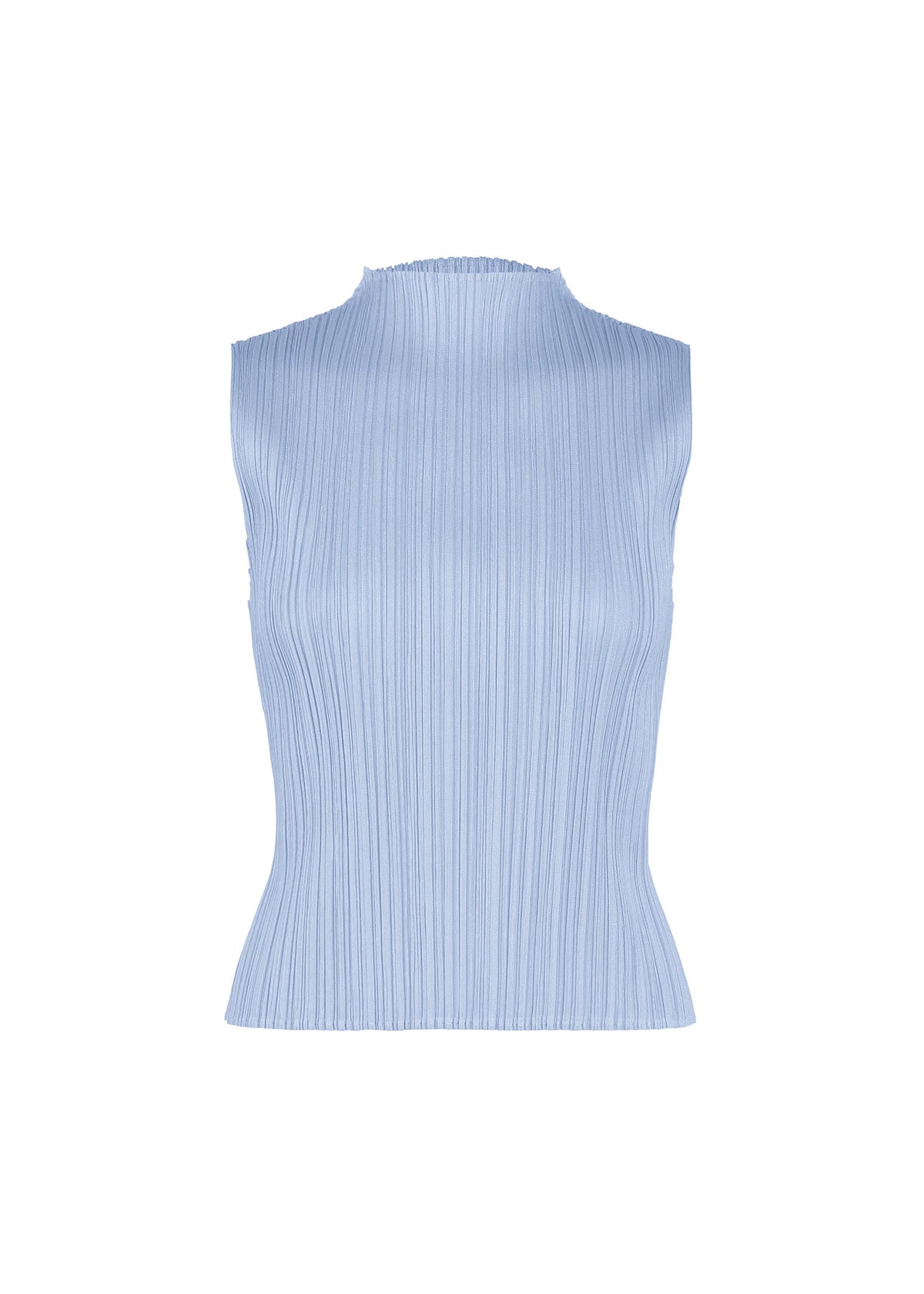 A product shot of the PLEATS PLEASE ISSEY MIYAKE MONTHLY COLORS : AUGUST shirt in light blue.
