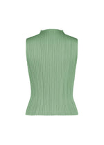 A detail shot of the PLEATS PLEASE ISSEY MIYAKE MONTHLY COLORS : AUGUST shirt.