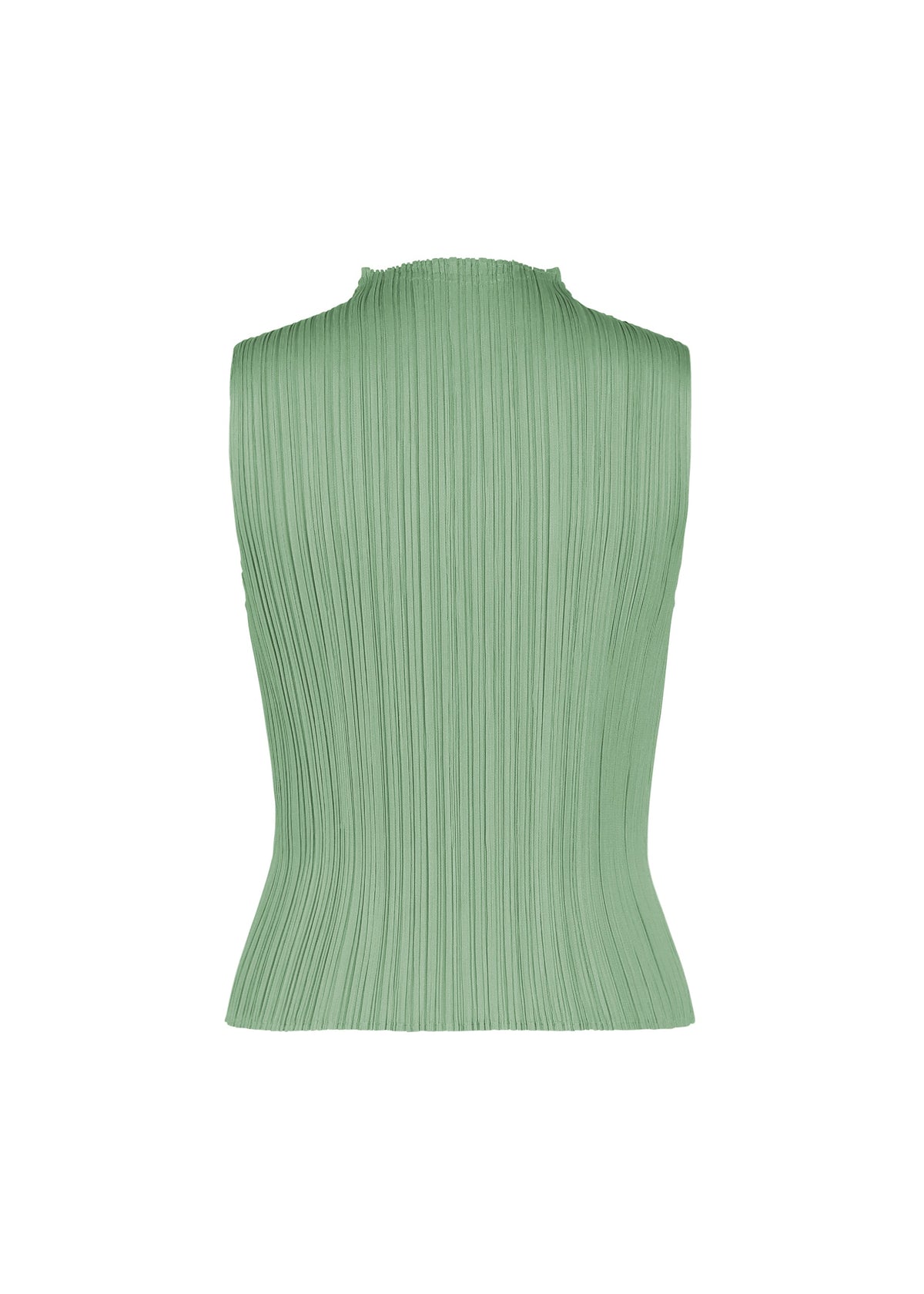 A detail shot of the PLEATS PLEASE ISSEY MIYAKE MONTHLY COLORS : AUGUST shirt.