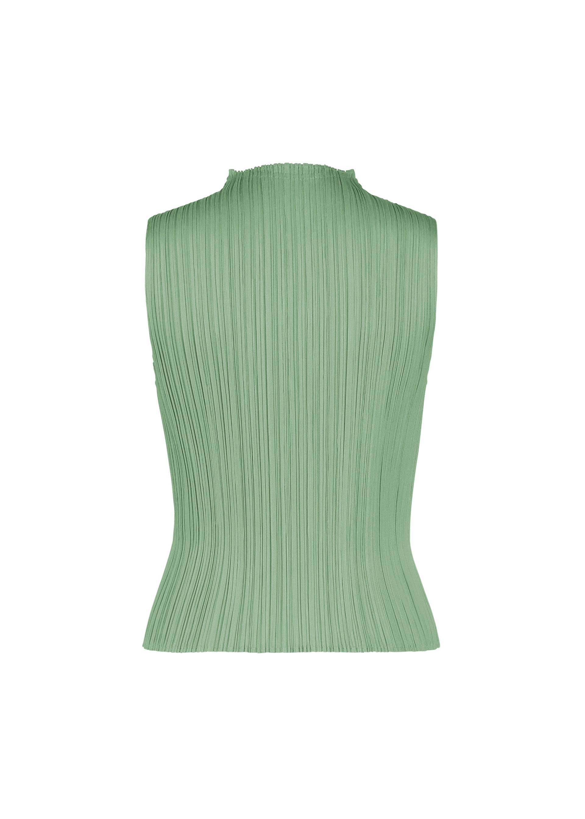 A detail shot of the PLEATS PLEASE ISSEY MIYAKE MONTHLY COLORS : AUGUST shirt.
