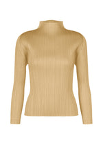 A product shot of the PLEATS PLEASE ISSEY MIYAKE MONTHLY COLORS : OCTOBER shirt in ash beige.