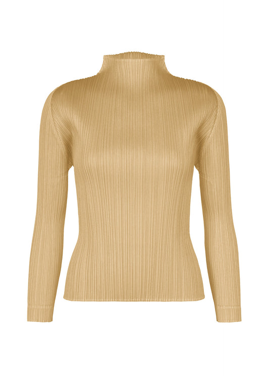 A product shot of the PLEATS PLEASE ISSEY MIYAKE MONTHLY COLORS : OCTOBER shirt in ash beige.