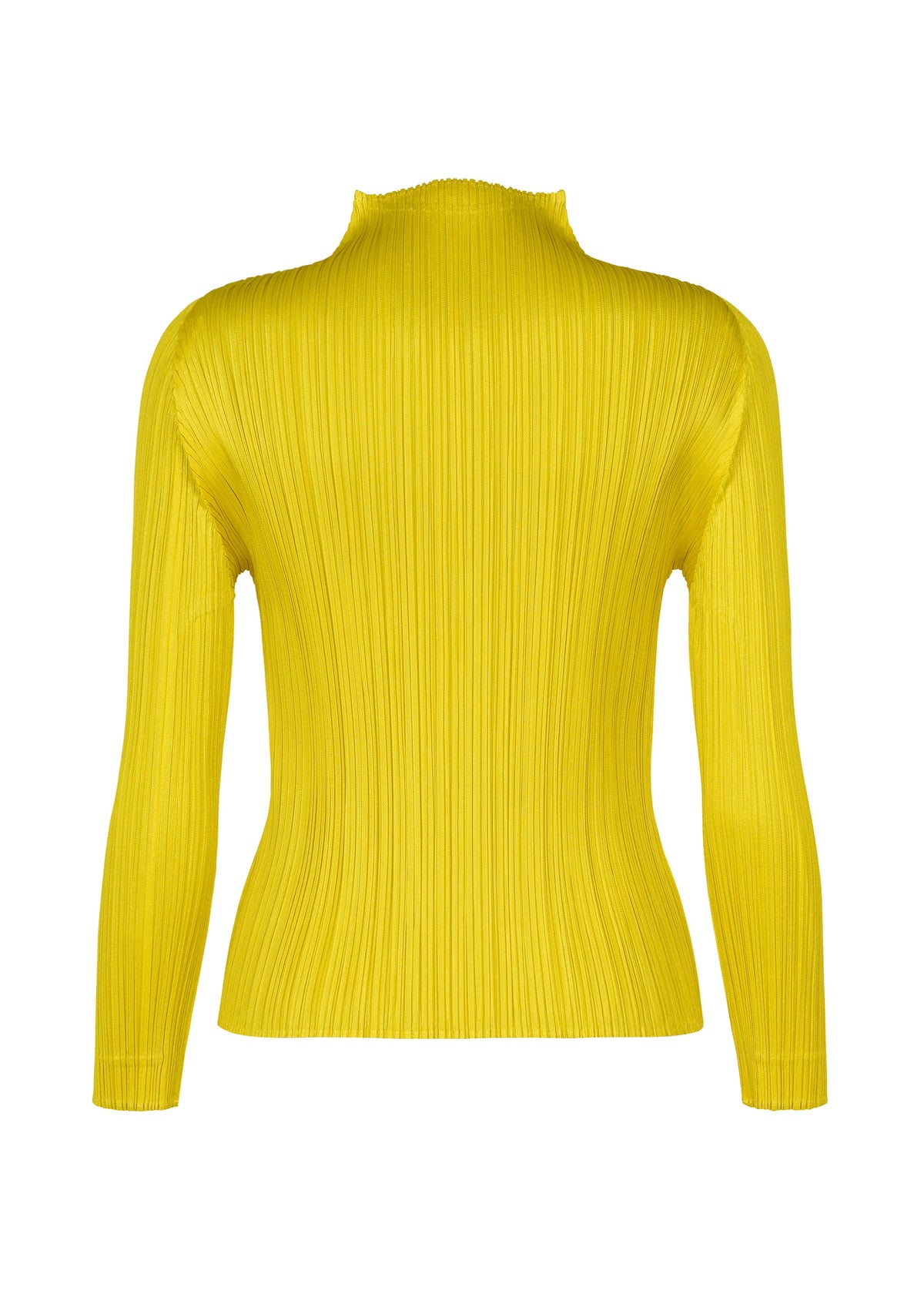 A detail shot of the PLEATS PLEASE ISSEY MIYAKE MONTHLY COLORS : OCTOBER shirt.