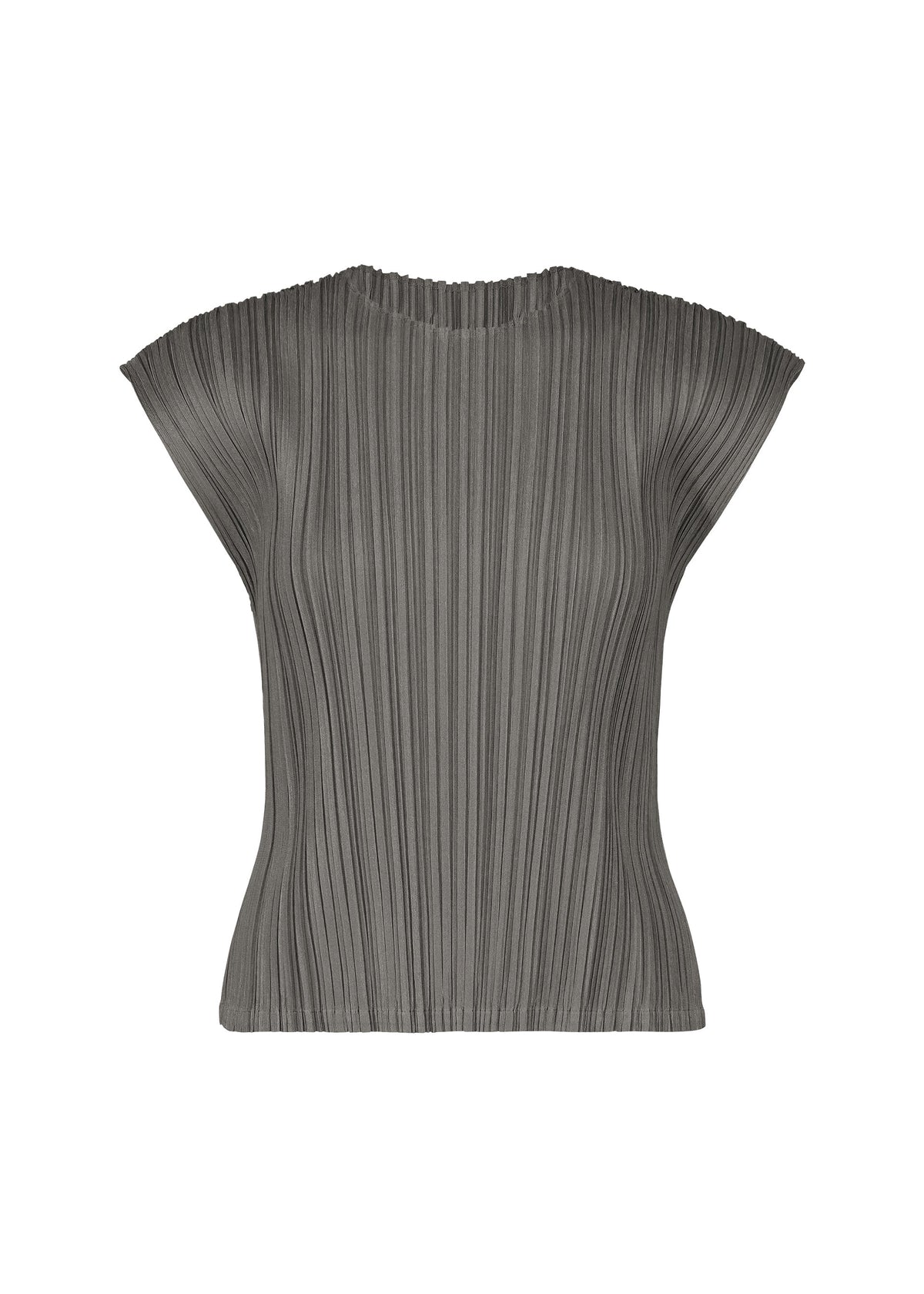 A product shot of the PLEATS PLEASE ISSEY MIYAKE MELLOW PLEATS shirt in charcoal.