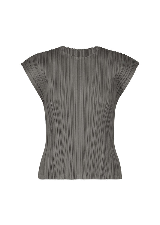 A product shot of the PLEATS PLEASE ISSEY MIYAKE MELLOW PLEATS shirt in charcoal.