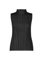 A product shot of the PLEATS PLEASE ISSEY MIYAKE MELLOW PLEATS shirt in black.