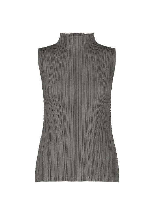 A product shot of the PLEATS PLEASE ISSEY MIYAKE MELLOW PLEATS shirt in charcoal.