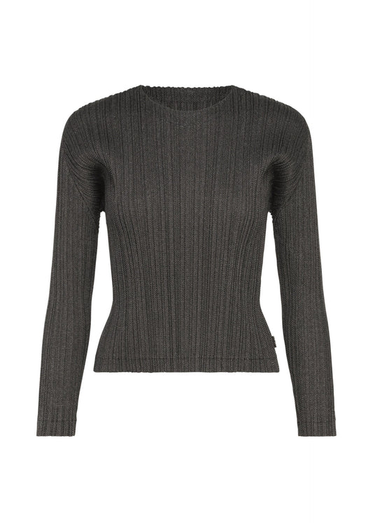 A product shot of the PLEATS PLEASE ISSEY MIYAKE COTTON DENIM BLACK shirt in black.