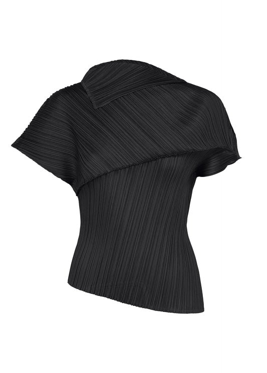 A product shot of the PLEATS PLEASE ISSEY MIYAKE LEAP shirt in black.