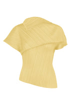 A product shot of the PLEATS PLEASE ISSEY MIYAKE LEAP shirt in pale yellow.