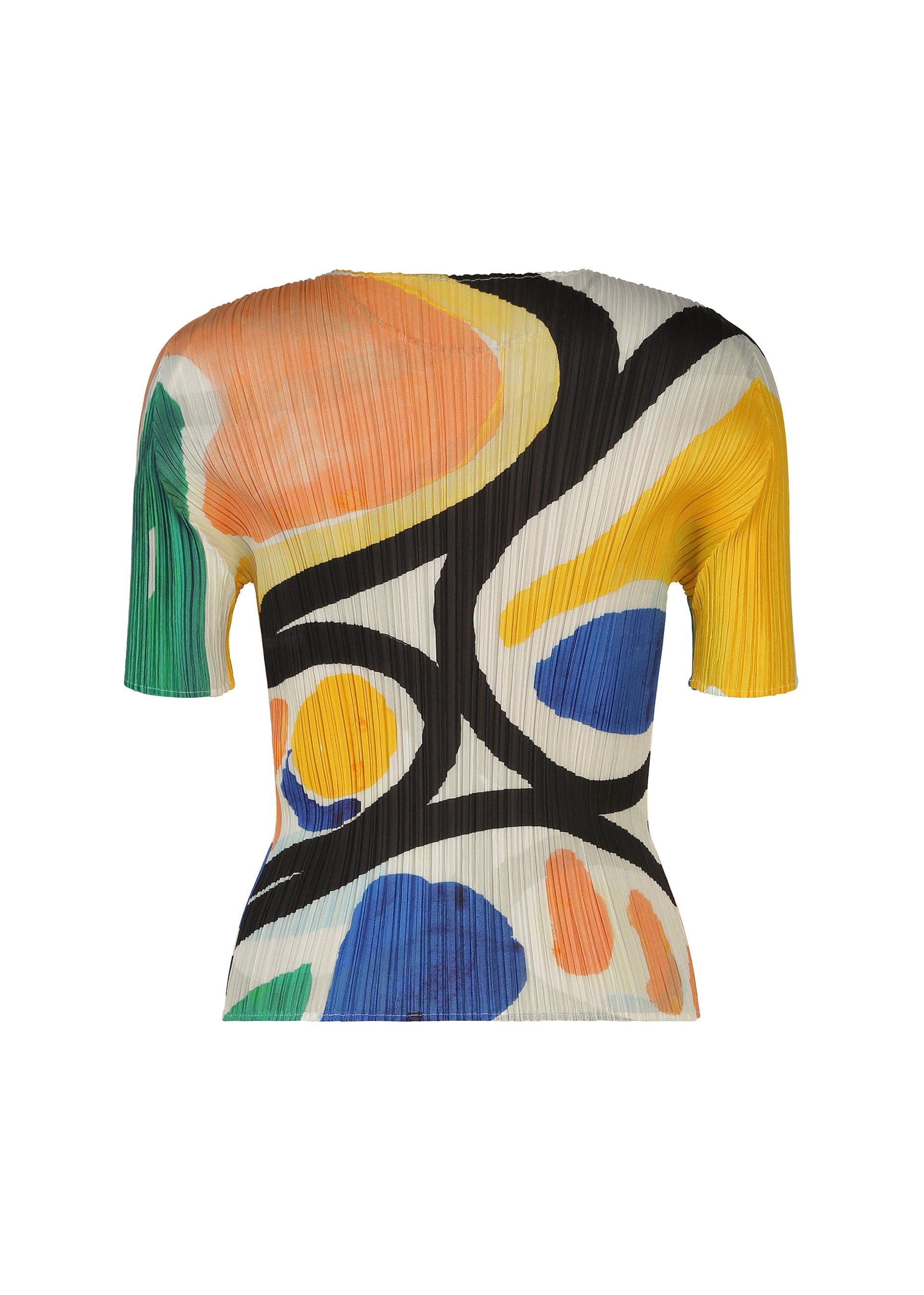 A detail shot of the PLEATS PLEASE ISSEY MIYAKE ROLL shirt.