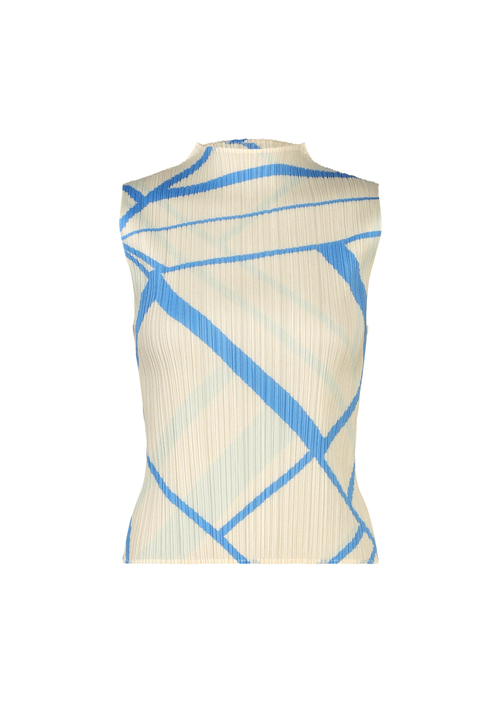 A product shot of the PLEATS PLEASE ISSEY MIYAKE FOLD LINE shirt in off white.