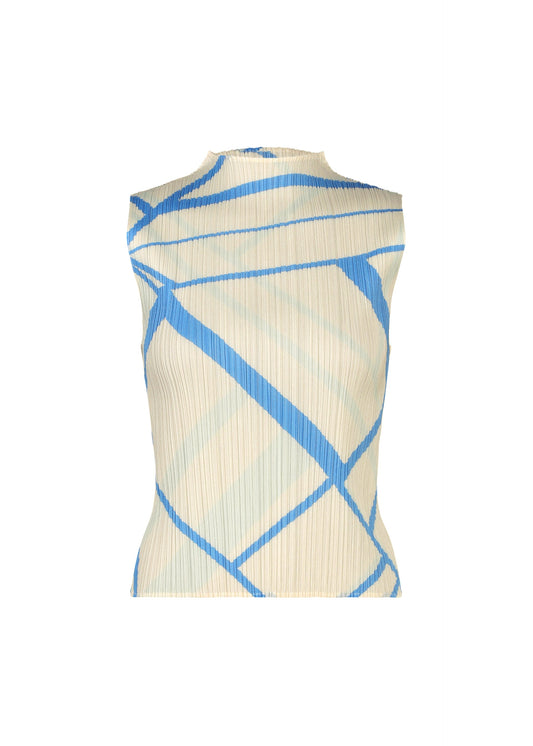 A product shot of the PLEATS PLEASE ISSEY MIYAKE FOLD LINE shirt in off white.