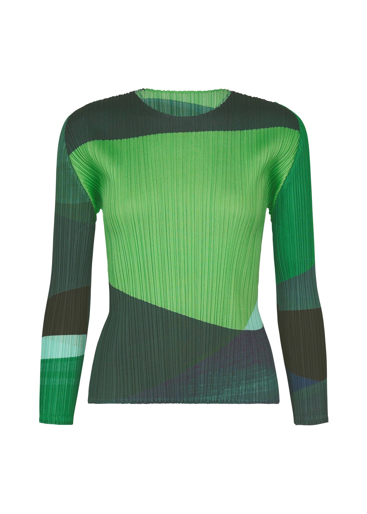 A product shot of the PLEATS PLEASE ISSEY MIYAKE ORBIT shirt in green.