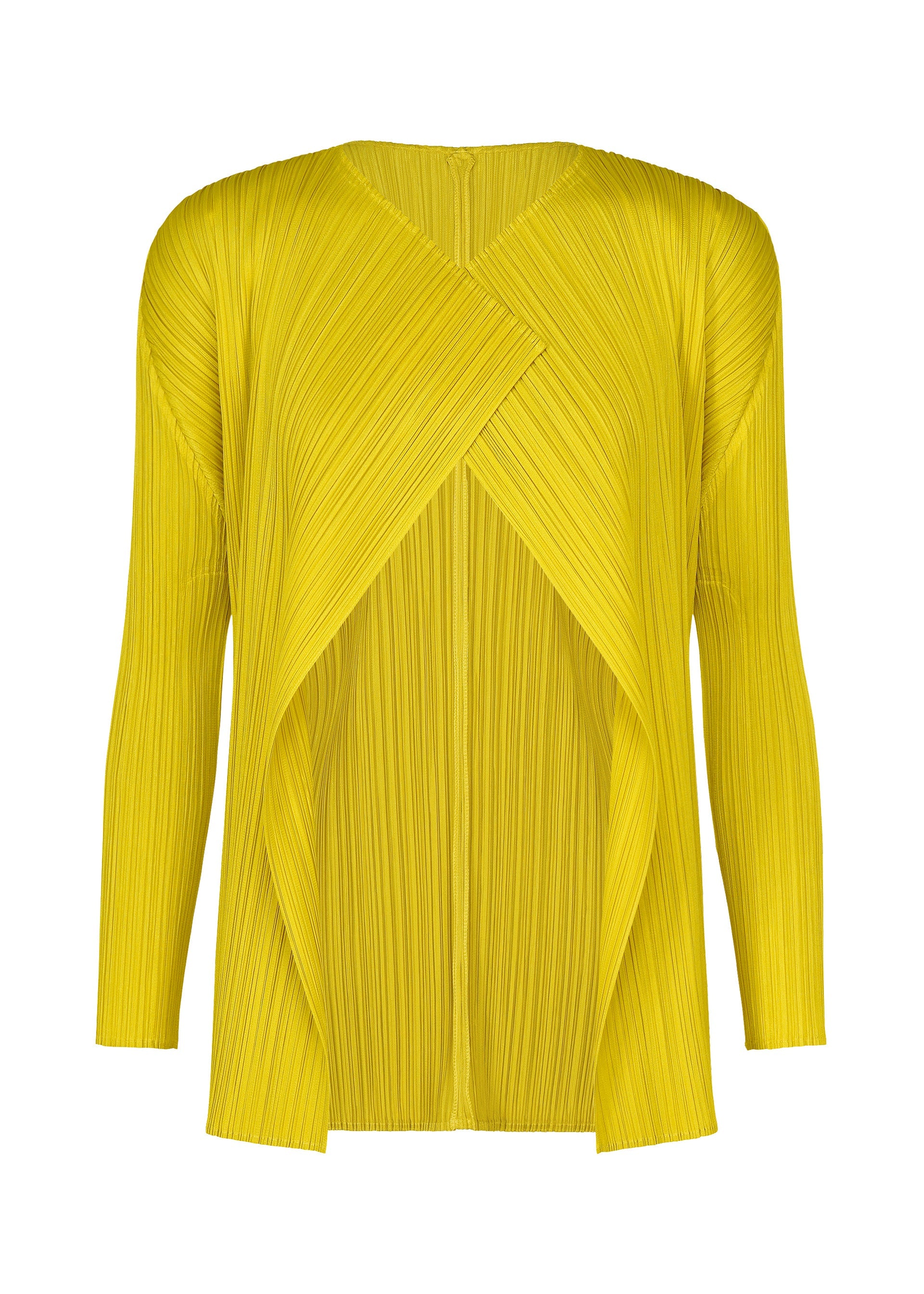 PLEATS PLEASE イッセイミヤケ カーディガン イエロー MONTHLY COLORS : OCTOBER Cardigan Yellow Ochre – ISSEY MIYAKE EU