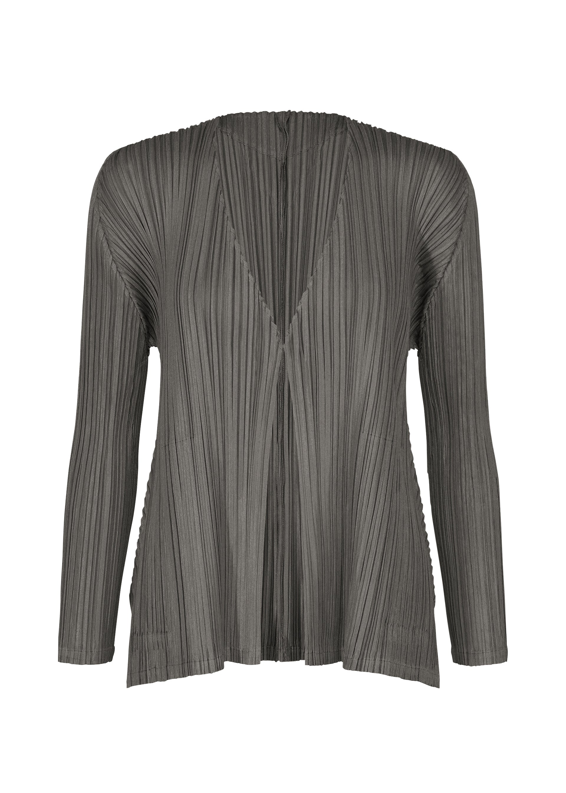 MELLOW PLEATS Cardigan Charcoal – ISSEY MIYAKE EU