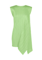 A product shot of the PLEATS PLEASE ISSEY MIYAKE FOLD dress in mint green.