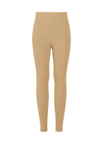 A product shot of the PLEATS PLEASE ISSEY MIYAKE A-POC SKIN trousers in ash beige.