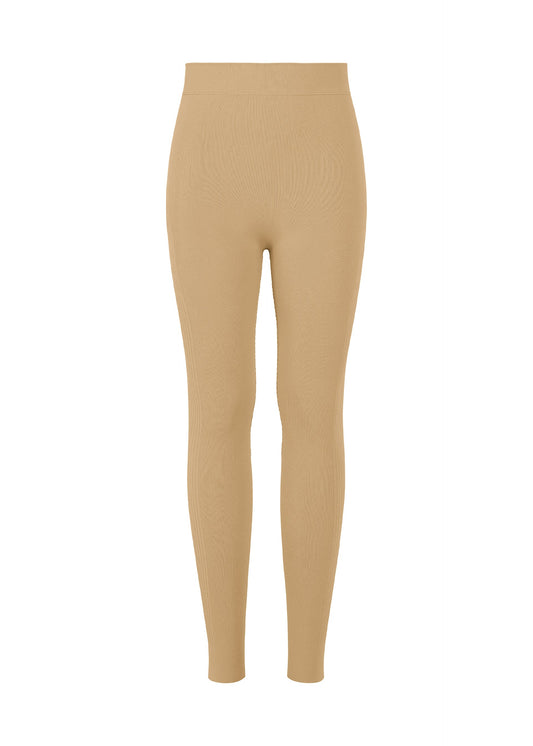 A product shot of the PLEATS PLEASE ISSEY MIYAKE A-POC SKIN trousers in ash beige.