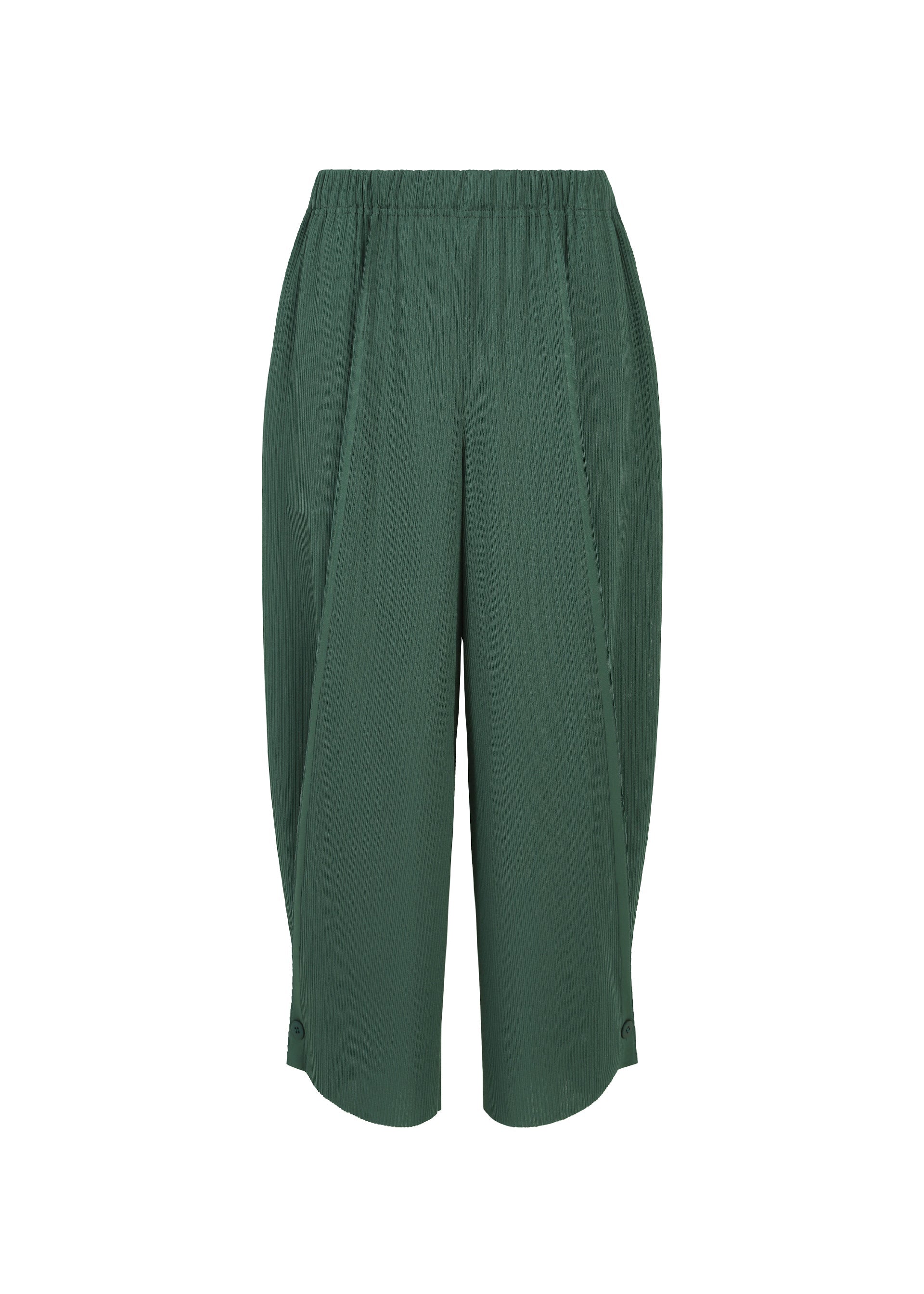 A detail shot of the PLEATS PLEASE ISSEY MIYAKE A-POC BOTTOMS pants.