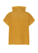 A detail shot of the PLEATS PLEASE ISSEY MIYAKE DOT KNIT shirt.