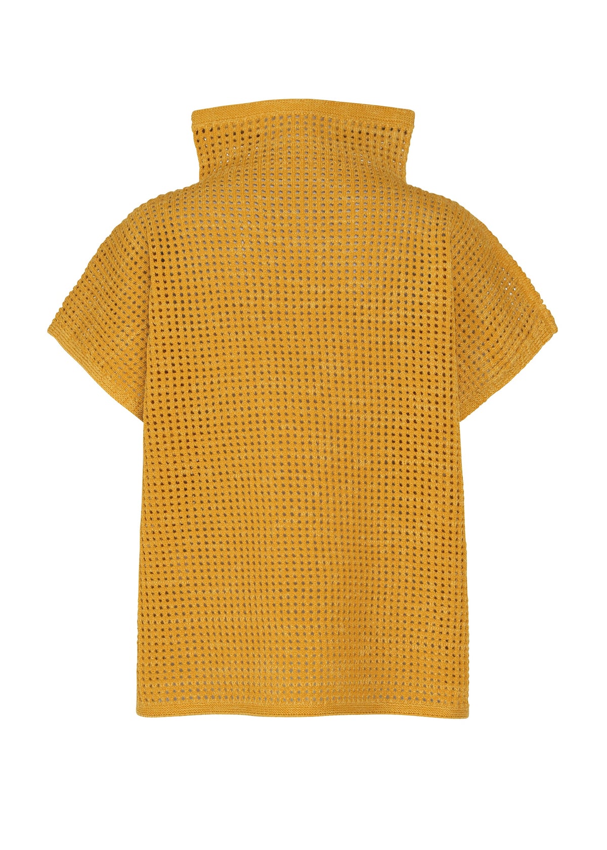A detail shot of the PLEATS PLEASE ISSEY MIYAKE DOT KNIT shirt.