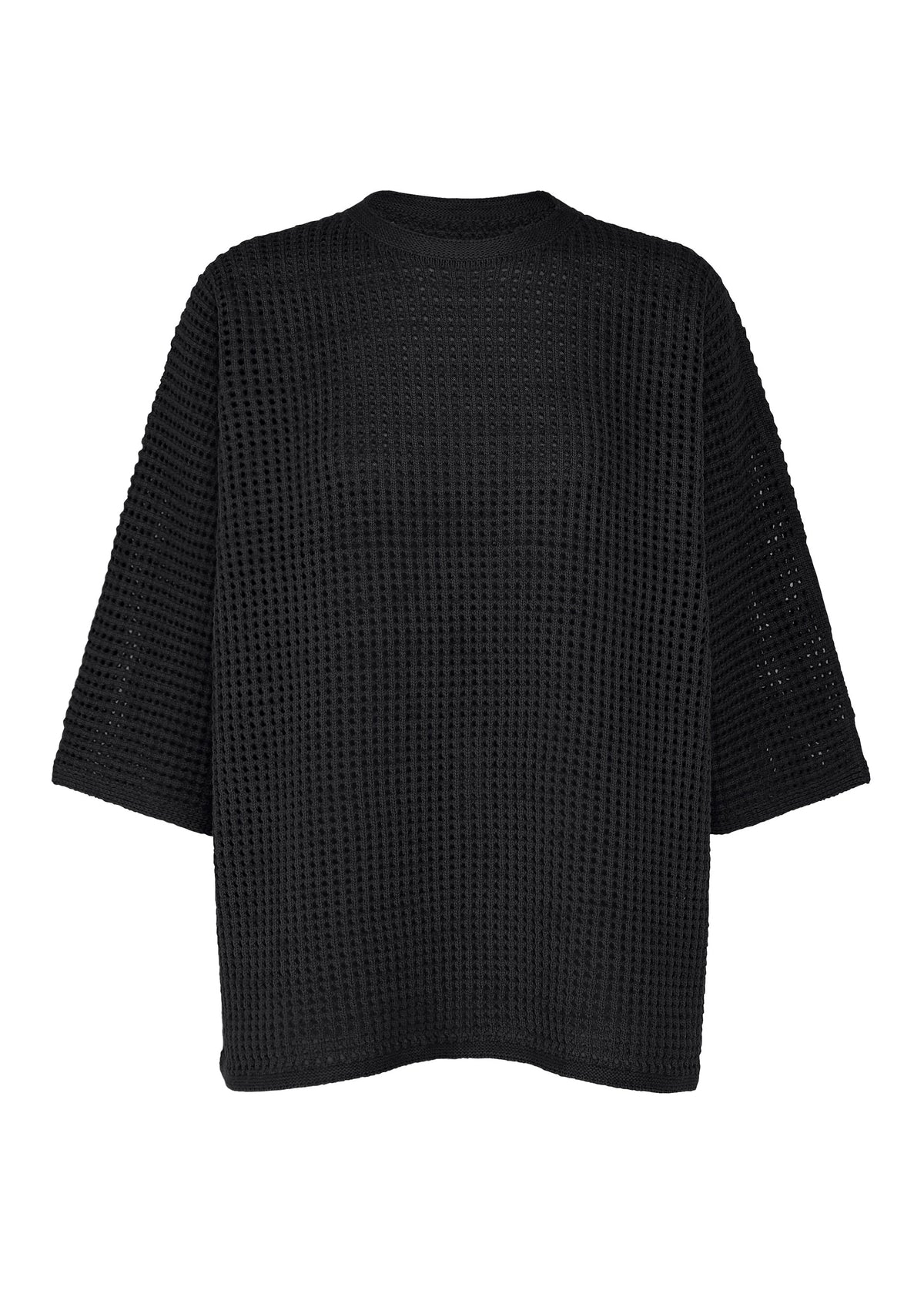 A product shot of the PLEATS PLEASE ISSEY MIYAKE DOT KNIT shirt in black.