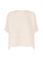 A product shot of the PLEATS PLEASE ISSEY MIYAKE PAPER BOUNCE KNIT shirt in white.