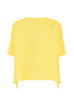 A detail shot of the PLEATS PLEASE ISSEY MIYAKE PAPER BOUNCE KNIT shirt.