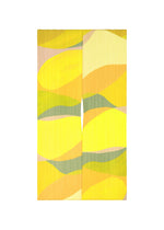 A product shot of the PLEATS PLEASE ISSEY MIYAKE ORBIT MADAME-T stole in yellow.