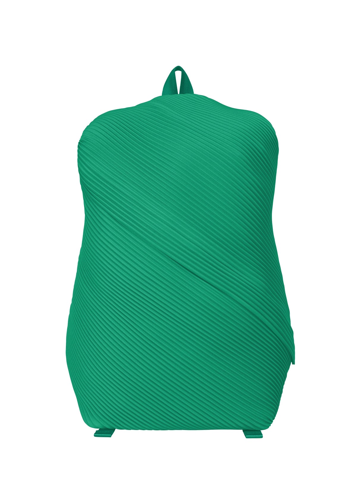 A product shot of the PLEATS PLEASE ISSEY MIYAKE BIAS PLEATS BACKPACK bag in fresh green.