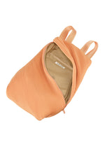 A detail shot of the PLEATS PLEASE ISSEY MIYAKE BIAS PLEATS BACKPACK bag.