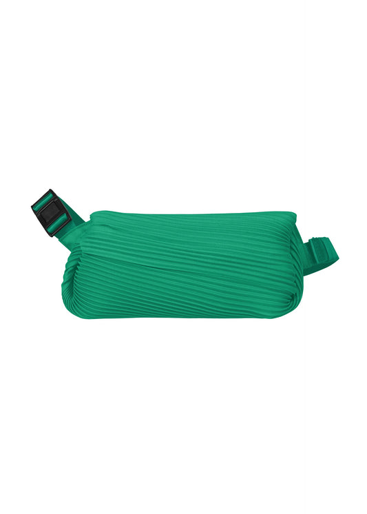 A product shot of the PLEATS PLEASE ISSEY MIYAKE BIAS PLEATS WAIST BAG bag in fresh green.